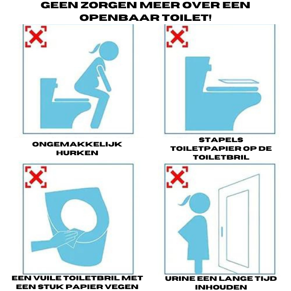HygiSeat™ - Wegwerp Toiletbril Hoes l Reistip | Ga overal hygiënisch naar het toilet | 0,25€ per stuk!