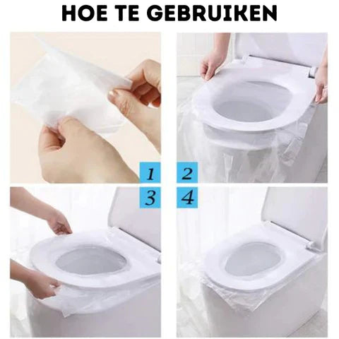 HygiSeat™ - Wegwerp Toiletbril Hoes l Reistip | Ga overal hygiënisch naar het toilet | 0,25€ per stuk!