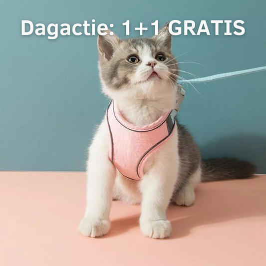 PurrTrail™ Kattenharnas + Riem | Dagactie: 1+1 GRATIS.
